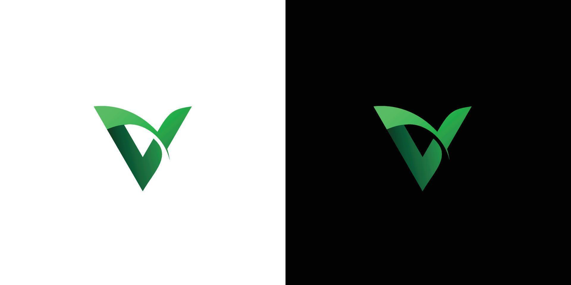 logotypens initialer bokstaven v är modern och elegant design 1 vektor