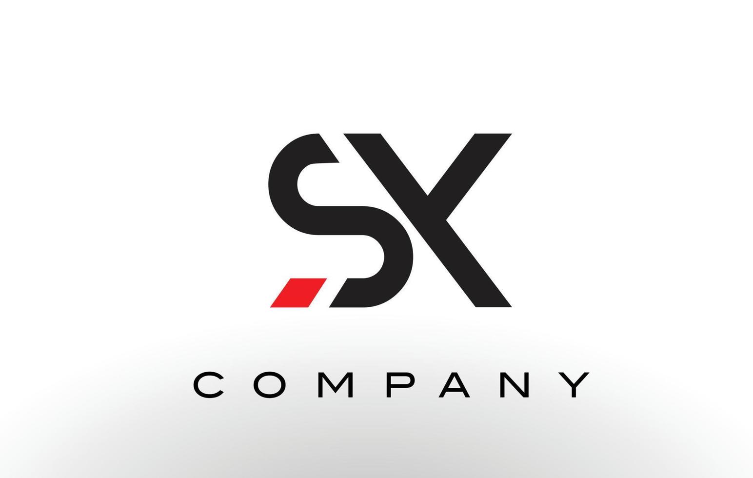 sx logotyp. brev design vektor. vektor