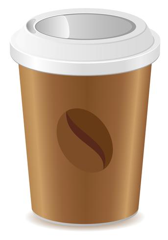 pappers kopp med kaffe vektor illustration