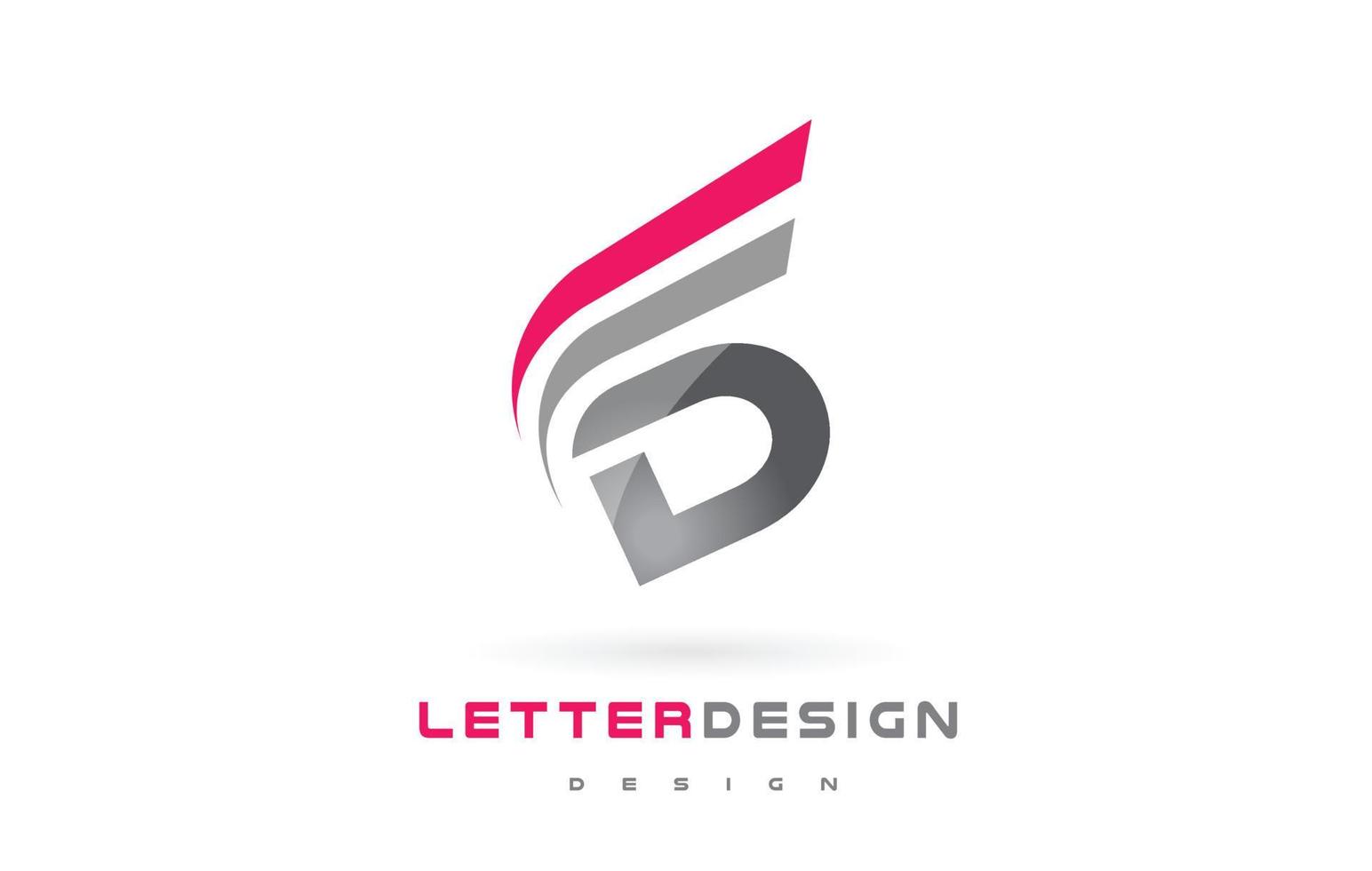 d-Brief-Logo-Design. futuristisches modernes Beschriftungskonzept. vektor