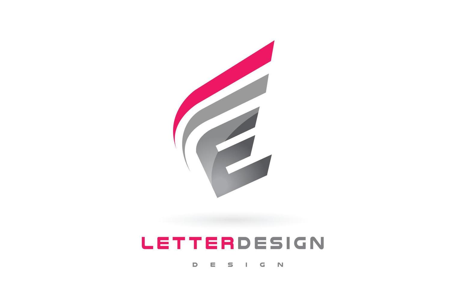 e-bokstavslogotypdesign. futuristiska moderna bokstäver koncept. vektor