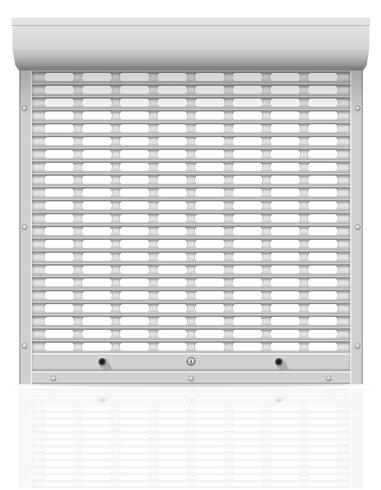 Metall perforierte rollende Fensterläden-Vektorillustration vektor