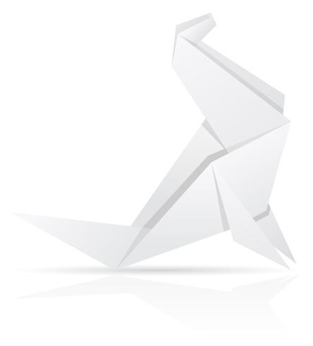 Origami-Papiermeer-Kalb-Vektorillustration vektor