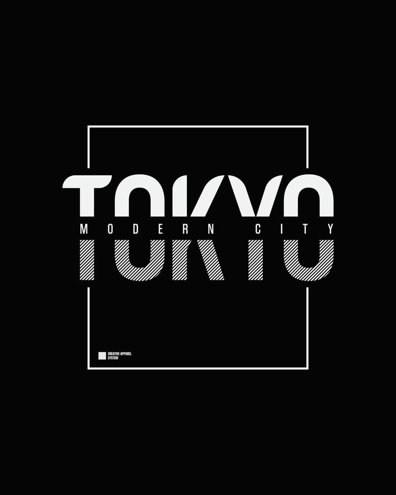 Vektor-Illustration der Buchstabengrafik. Tokio, perfekt zum Gestalten von T-Shirts, Shirts, Hoodies etc. vektor