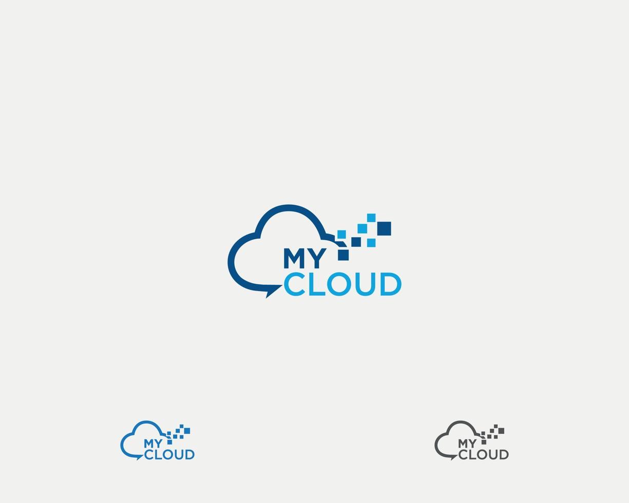 Cloud-Logo-Design-Vorlage vektor