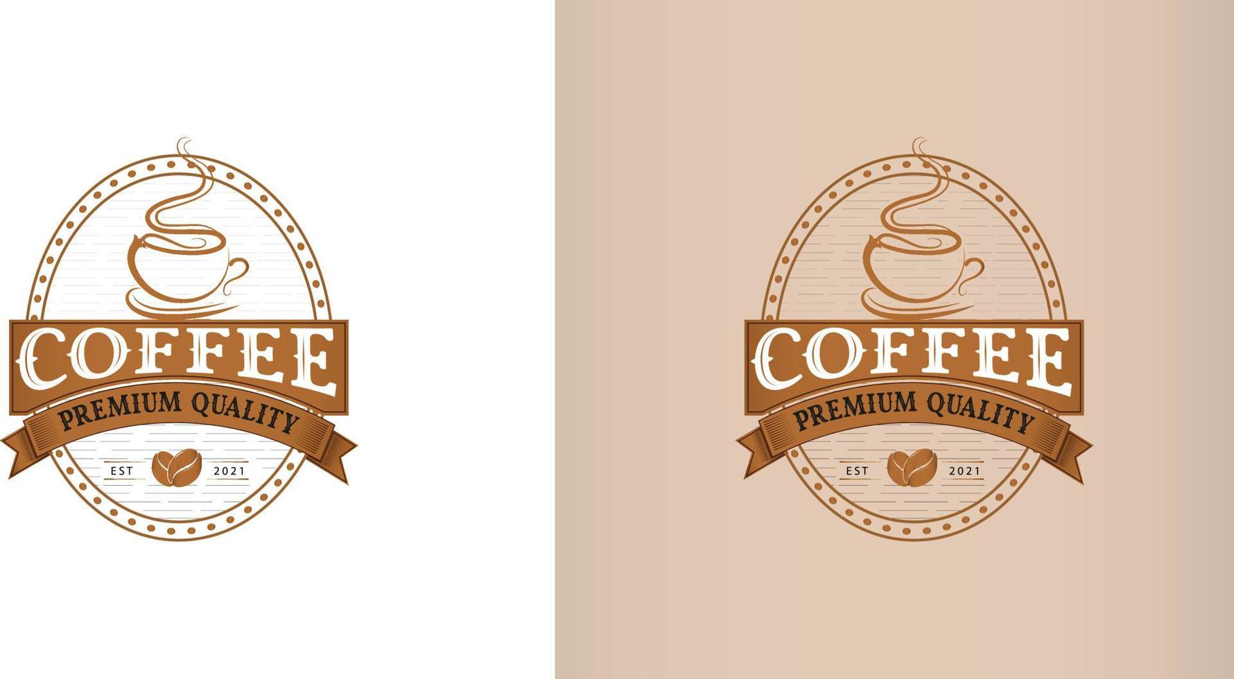 kaffe logotyp design vektor