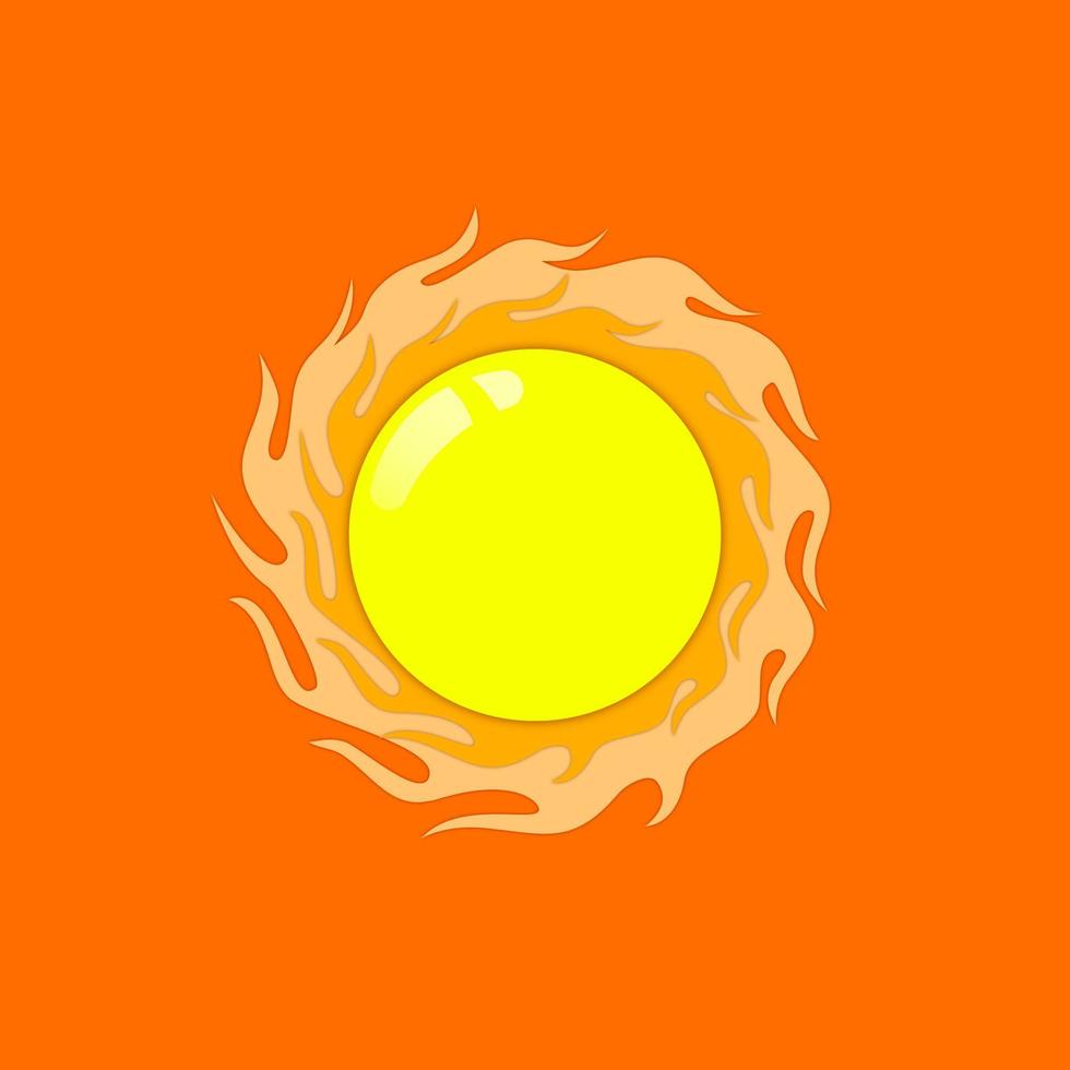 eld solen ikon illustration vektor