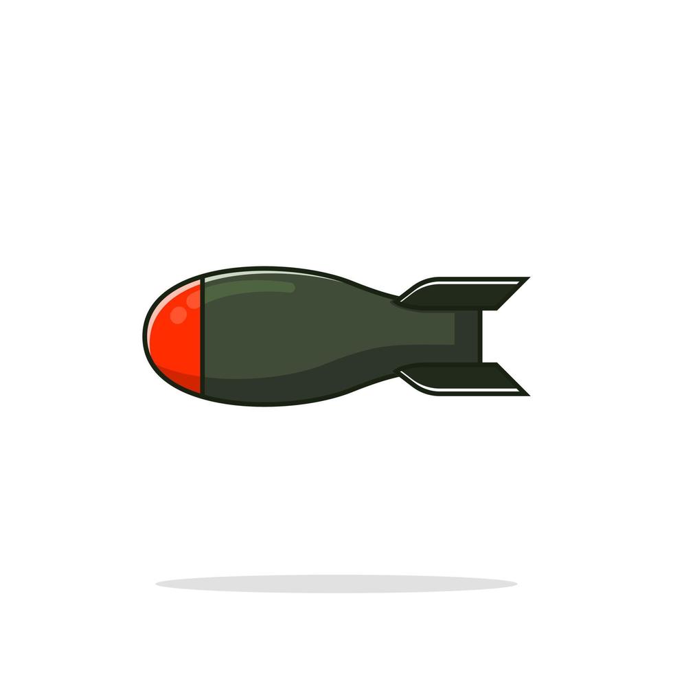 schwimmende Raketen-Cartoon-Stil-Ikonenillustration vektor