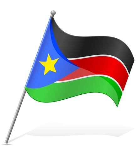 flagga av södra sudan vektor illustration