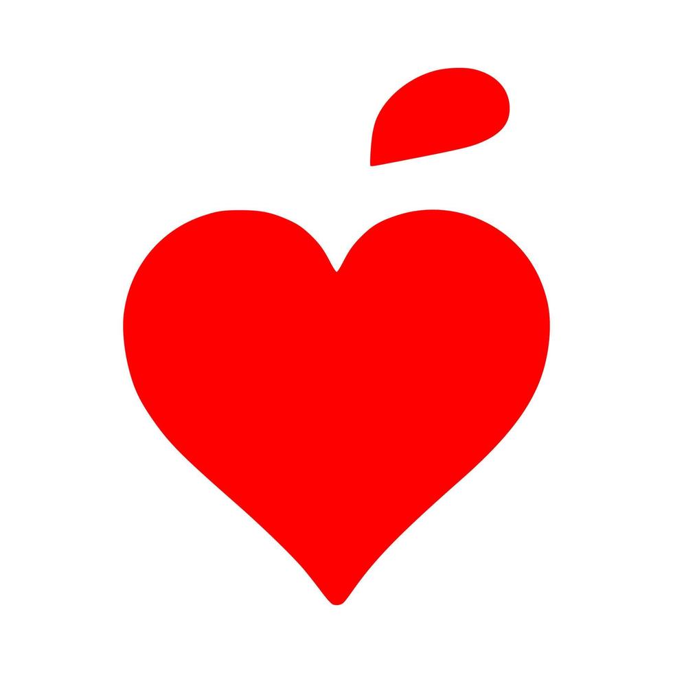 hjärta kärlek ikon - hjärta symbol, alla hjärtans dag - romantisk illustration isolerade vektor