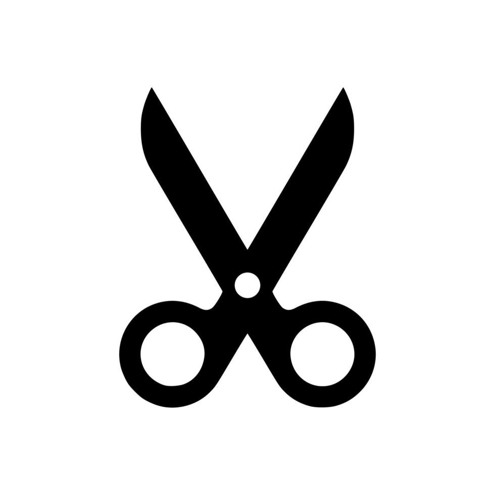 Schere-Glyphe-Symbol vektor