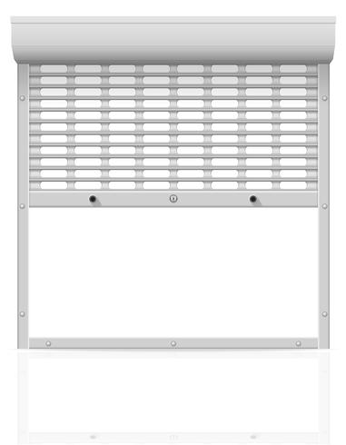 Metall perforierte rollende Fensterläden-Vektorillustration vektor