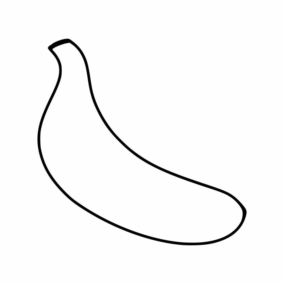 banan målarbok för barn. banan i stil med doodle. vektor