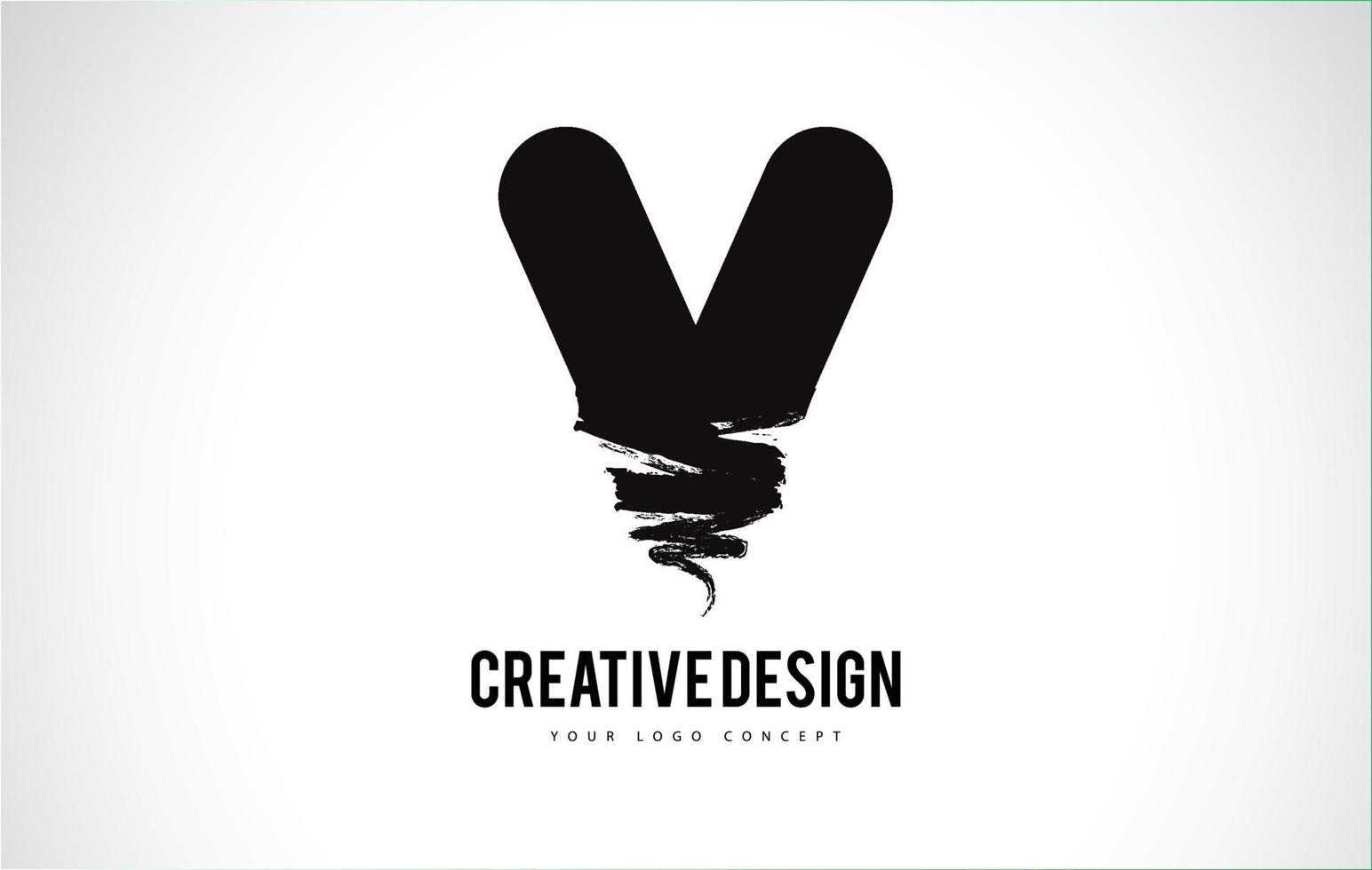 brev logotyp design penseldrag. konstnärligt svart penseldrag. vektor