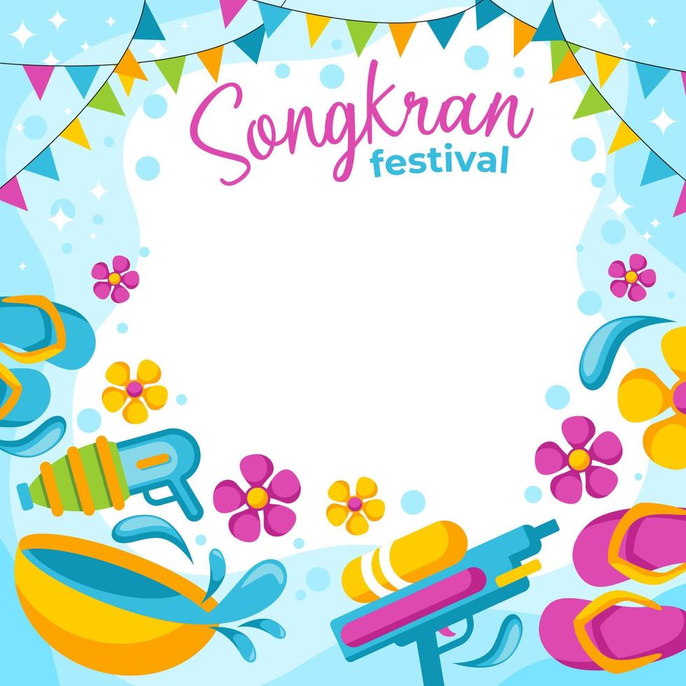 glücklicher Songkran Festivalhintergrund vektor