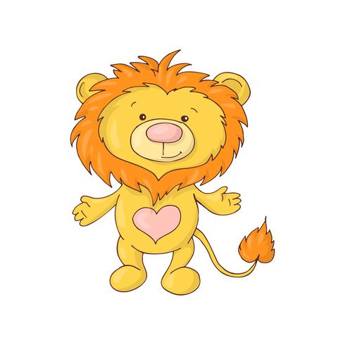 Süßes Löwenbaby. Baby-Dusche-Karte. vektor