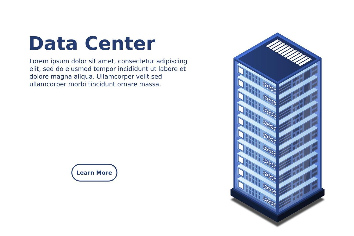 Mainframe, Powered Server, High-Tech-Konzept, Rechenzentrum, Cloud-Datenspeicher vektor