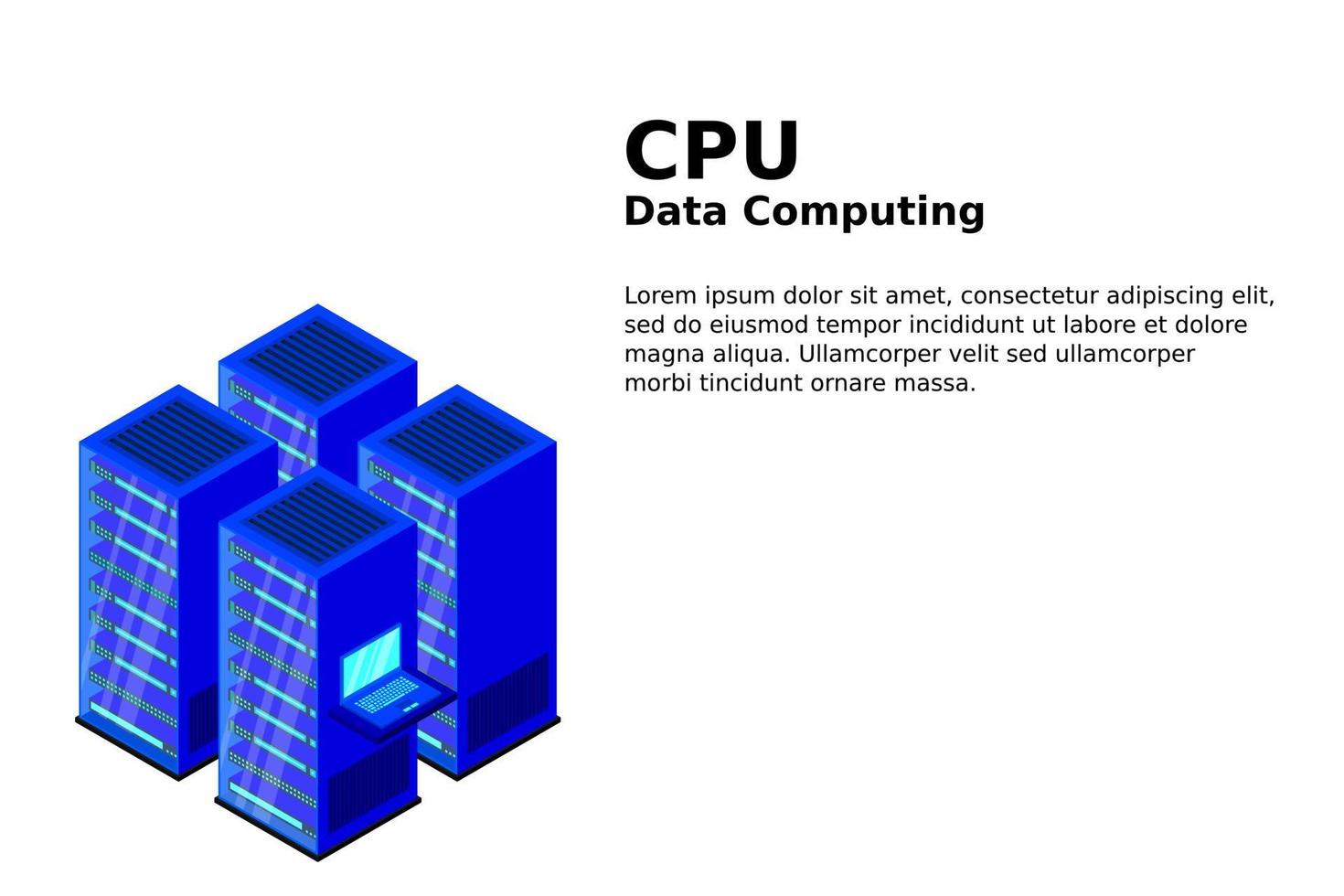 Mainframe, Powered Server, High-Tech-Konzept, Rechenzentrum, Cloud-Datenspeicher vektor