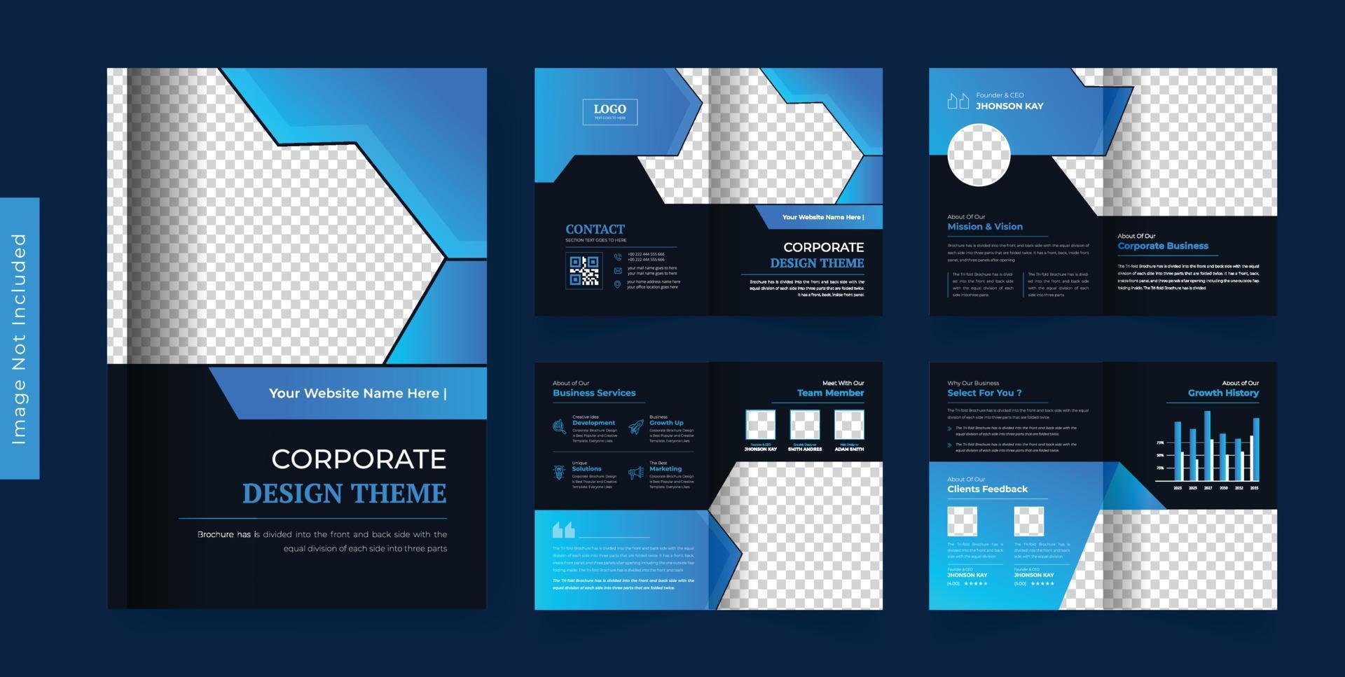 moderne Broschürenvorlagen-Designseiten Firmenprofil-Layout vektor