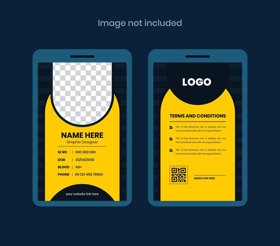 företagets officiella id-kort designmall eller personlig identitetsmall färgglada moderna abstrakta tema vektor