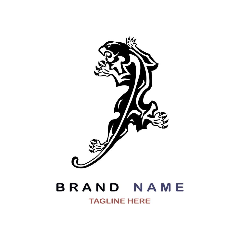 schwarzer Panther-Logo-Design-Vektor für Marke oder Unternehmen und andere vektor