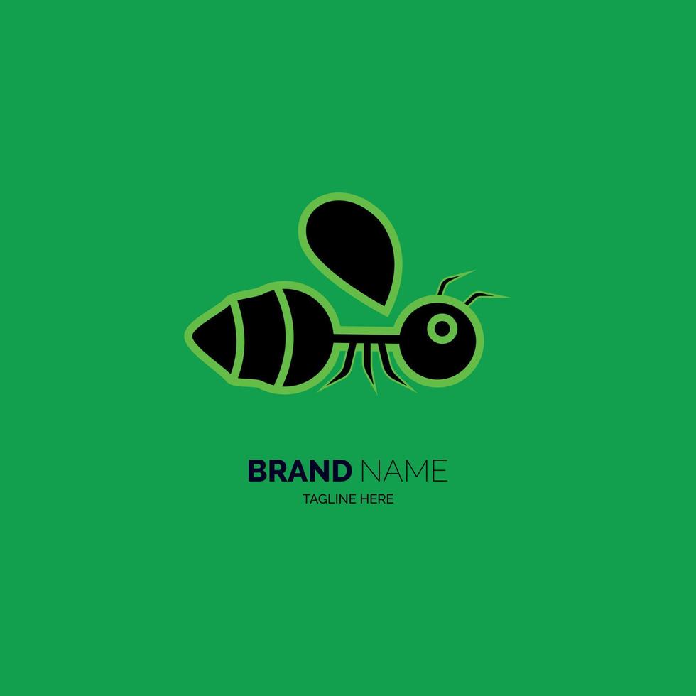 Bienen-Insekten-Logo-Vorlagendesign für Marke oder Unternehmen und andere vektor