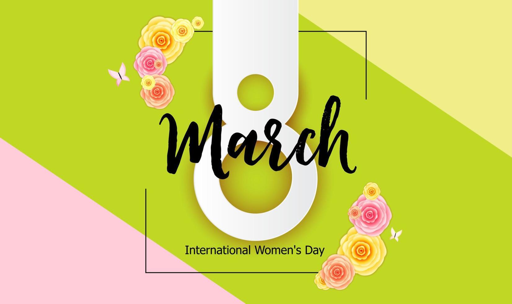 kvinnodagen gratulationskort 8 mars vektorillustration vektor