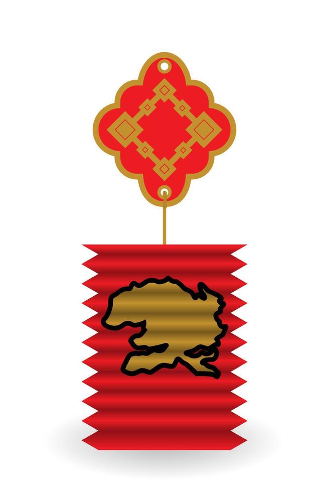 vykort firar det kinesiska nyåret. vektor illustration.