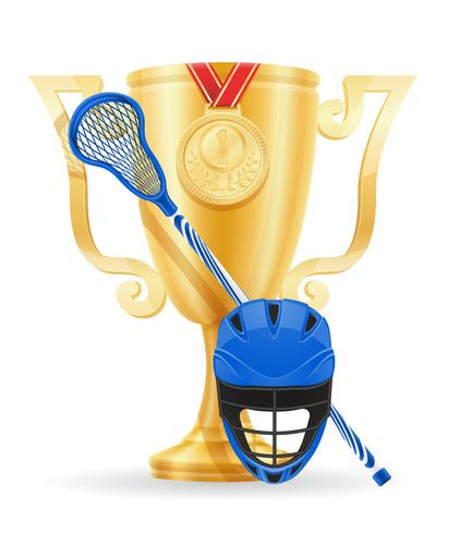 lacrosse kopp vinnare guld lager vektor illustration