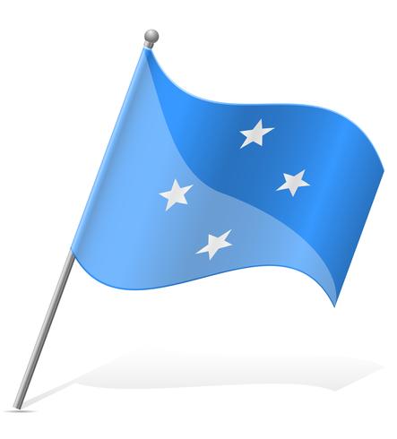 flagga av Mikronesiens vektor illustration