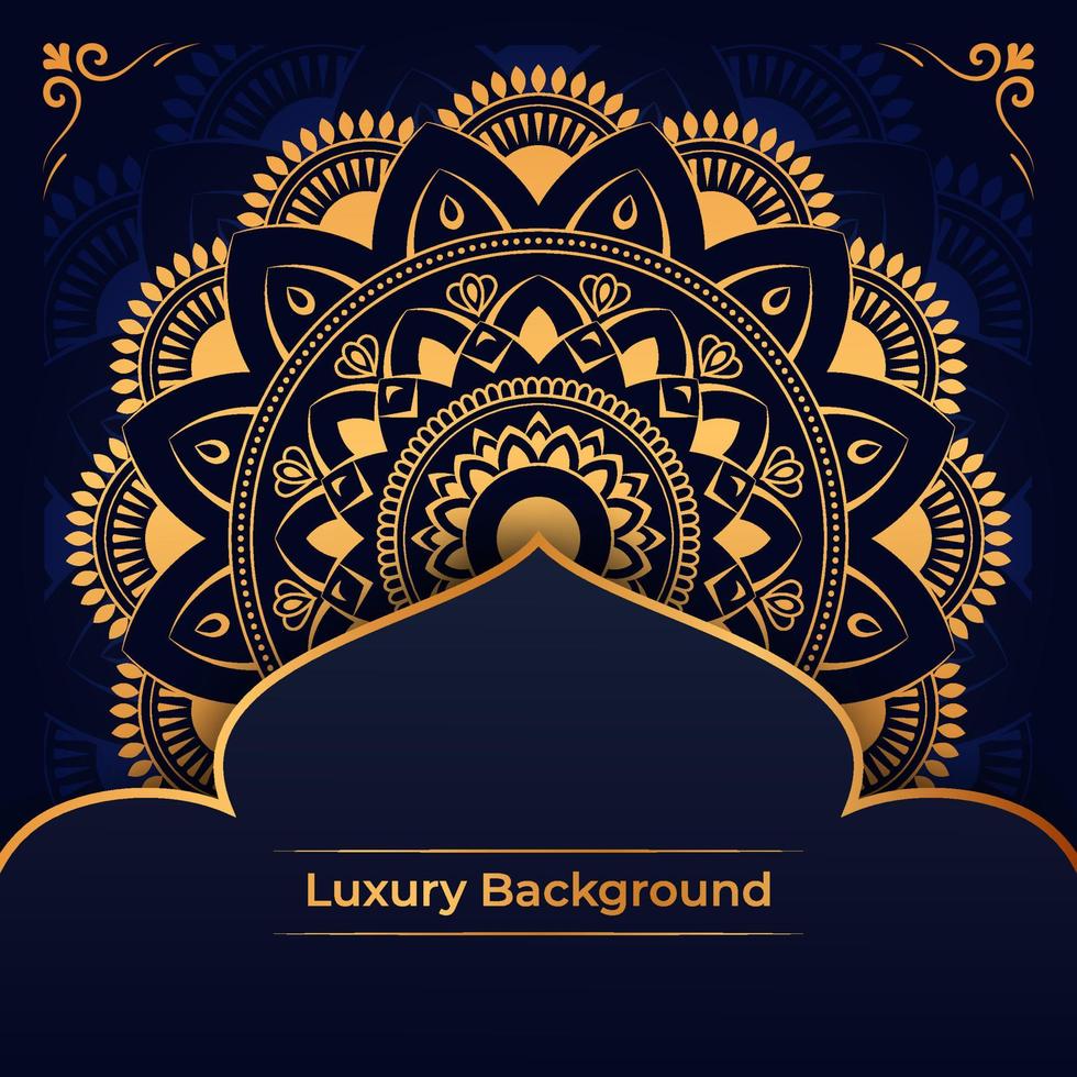 Luxus-Mandala-Hintergrund mit goldenem Arabeskenmuster. dekoratives Hintergrunddesign. vektor