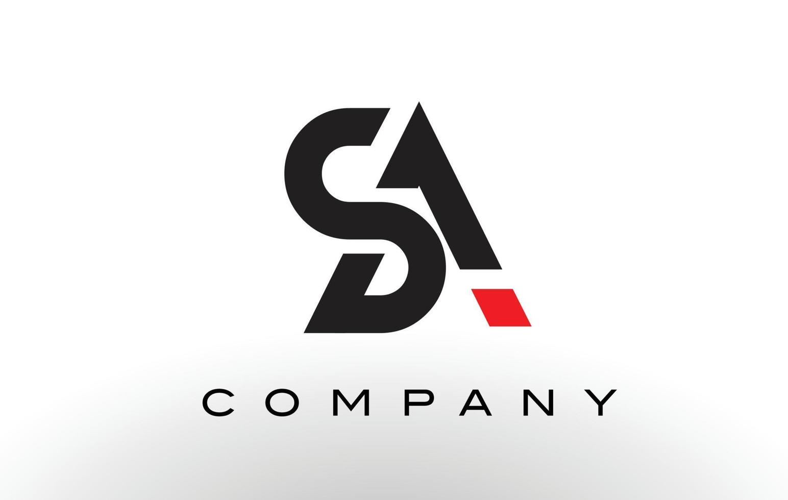 sa-Logo. Brief-Design-Vektor. vektor