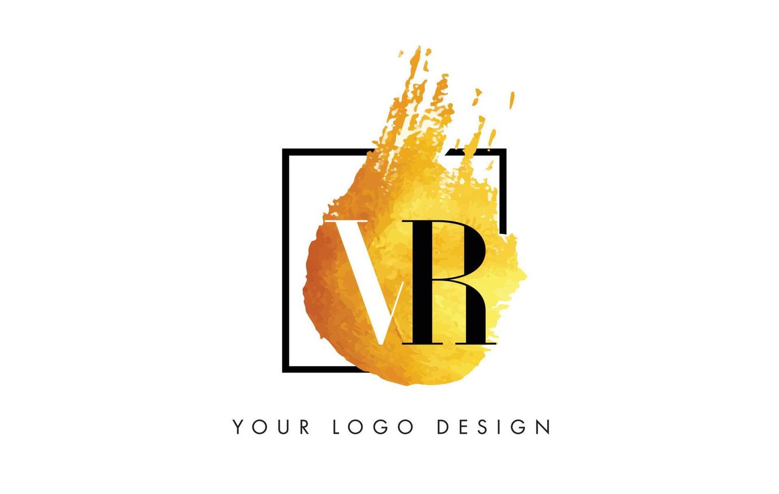 vr brev logotyp cirkulär lila stänk borste koncept. vektor