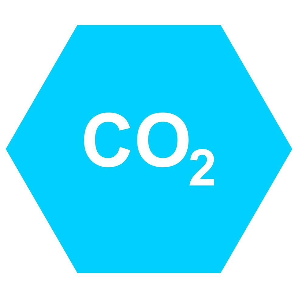 co2-signal på vit bakgrund vektor