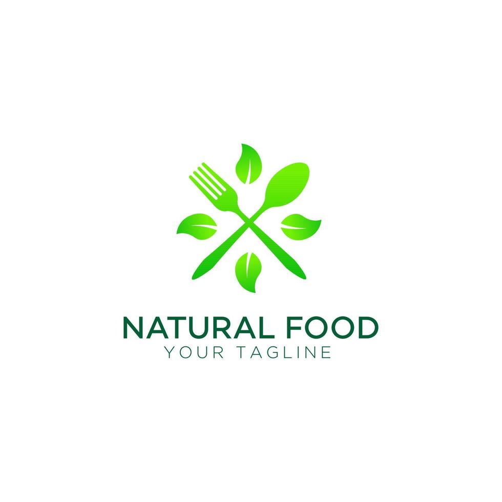 Logo-Designvorlage für natürliche Lebensmittel vektor