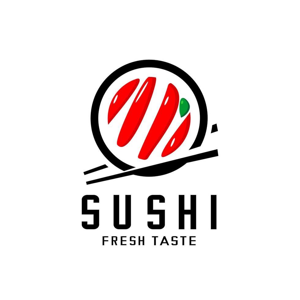 logotyp sushi resto vektor