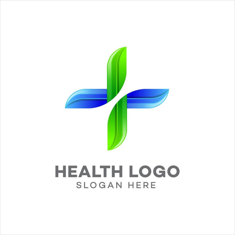 Gesundheitslogo-Design-Vorlagenvektor vektor