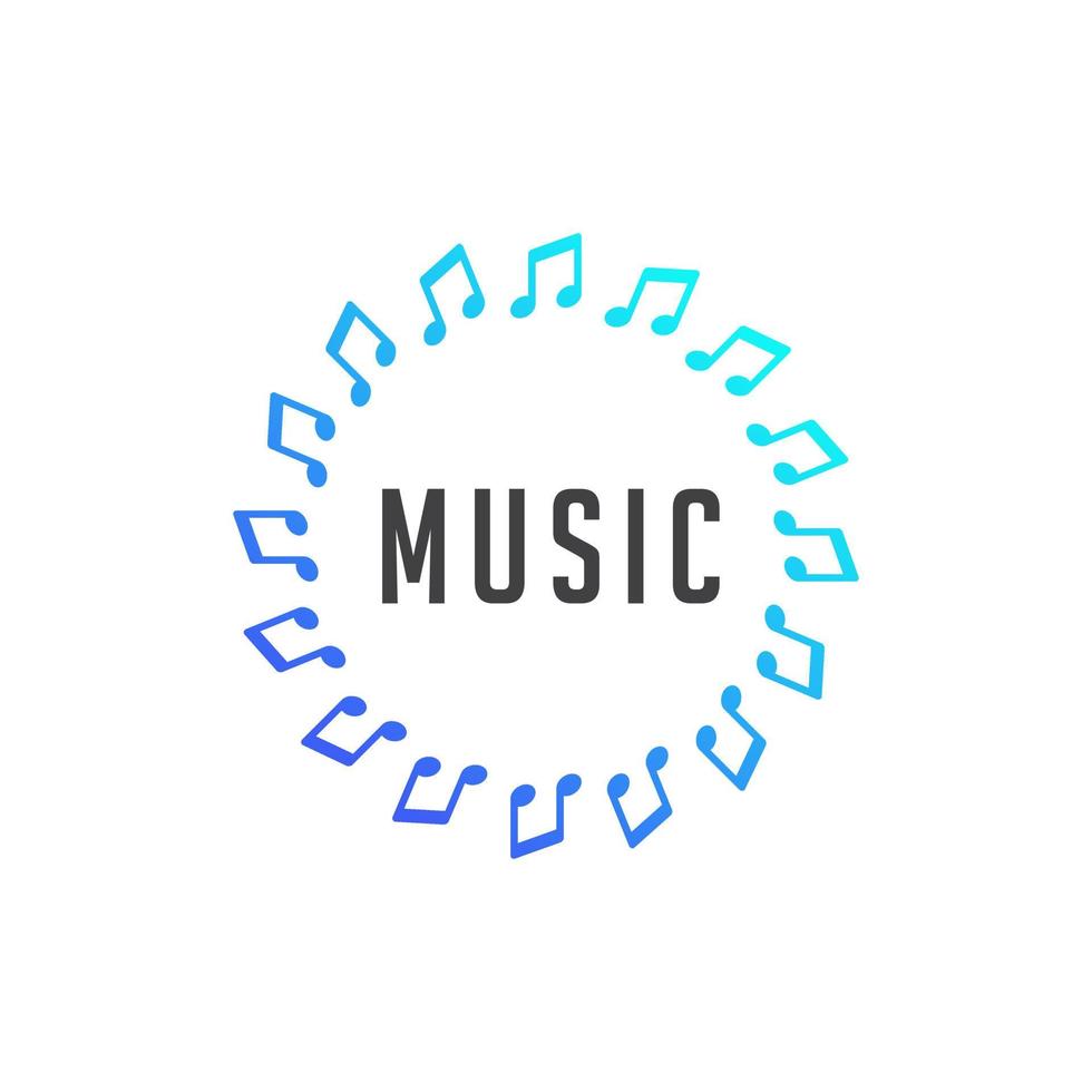 musik logotyp formgivningsmall vektor