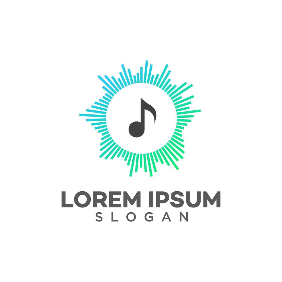 musik logotyp formgivningsmall vektor