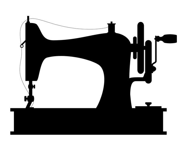 Weinleseikonenvorrat-Vektorillustration der Nähmaschine alte Retro- vektor