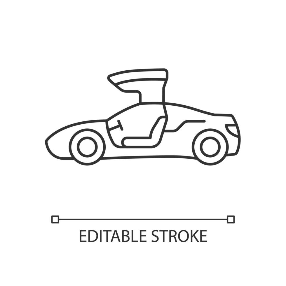 Auto Jumper lineare Symbol. Dünne Linie Abbildung. Batterie Klemme