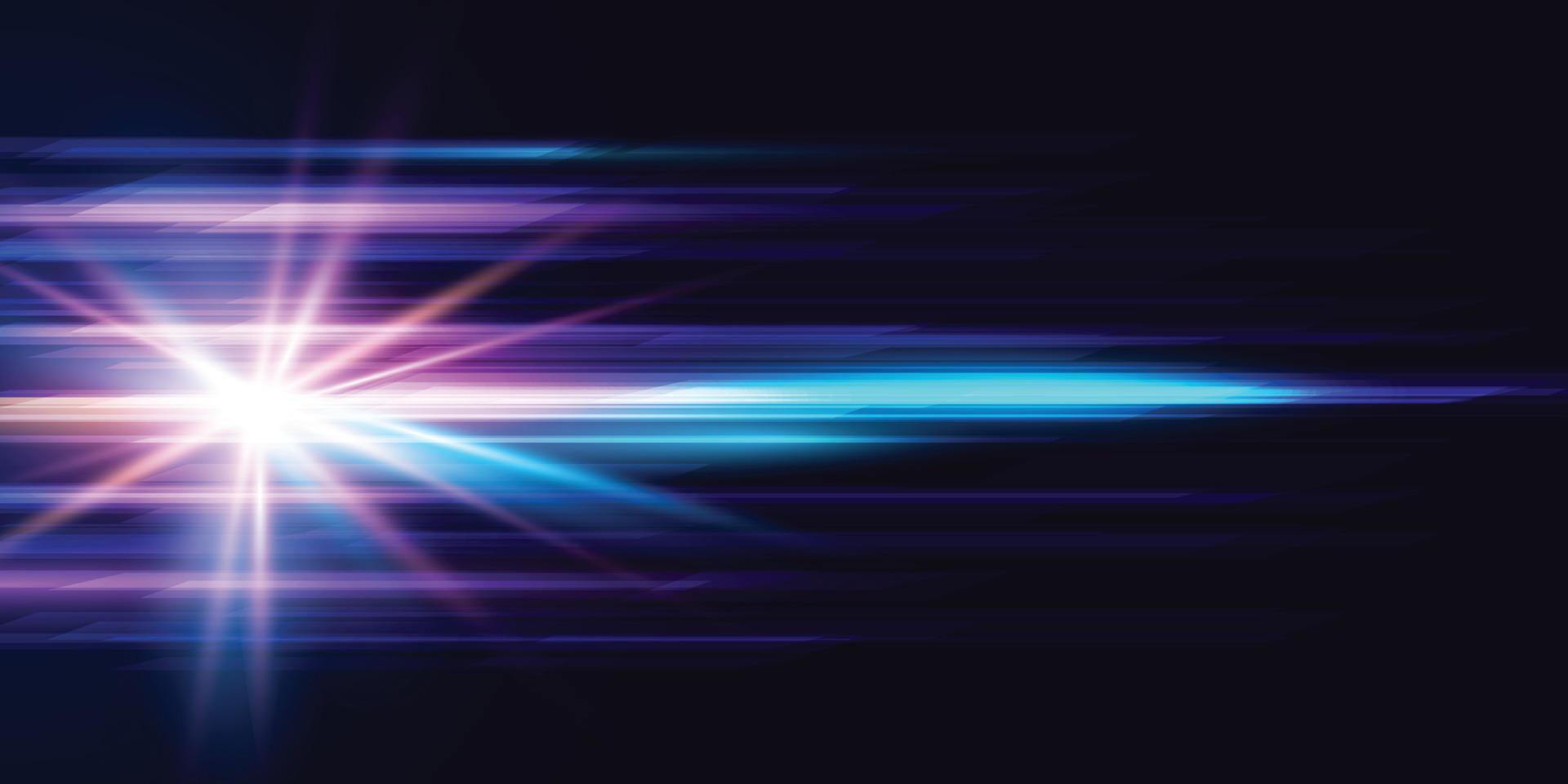 modern abstrakt höghastighetsrörelse. dynamiska rörelseljusstrålar på mörkblå bakgrund. futuristisk, teknologimönster för banner eller affisch design bakgrundskoncept. vektor