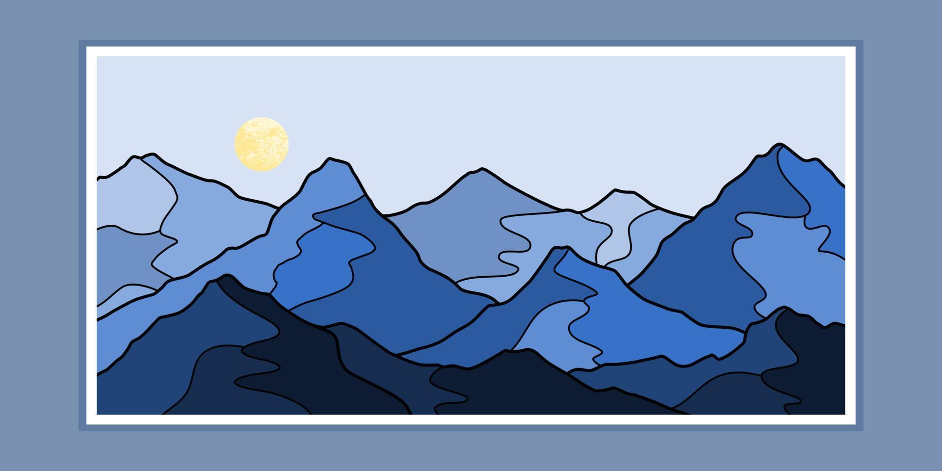abstrakte Bergmalerei, abstrakter Hintergrund, Premium-Vektor vektor