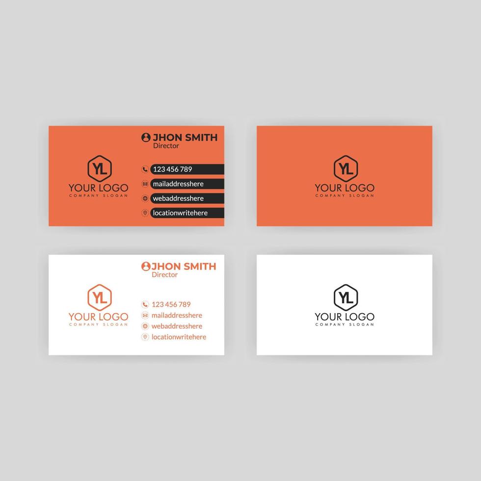 Corporate Card Design Visitenkartenvorlage moderne Bannerkarte vektor