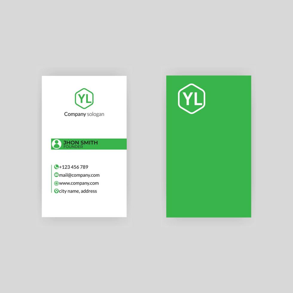 Corporate Card Design Visitenkartenvorlage moderne Bannerkarte vektor