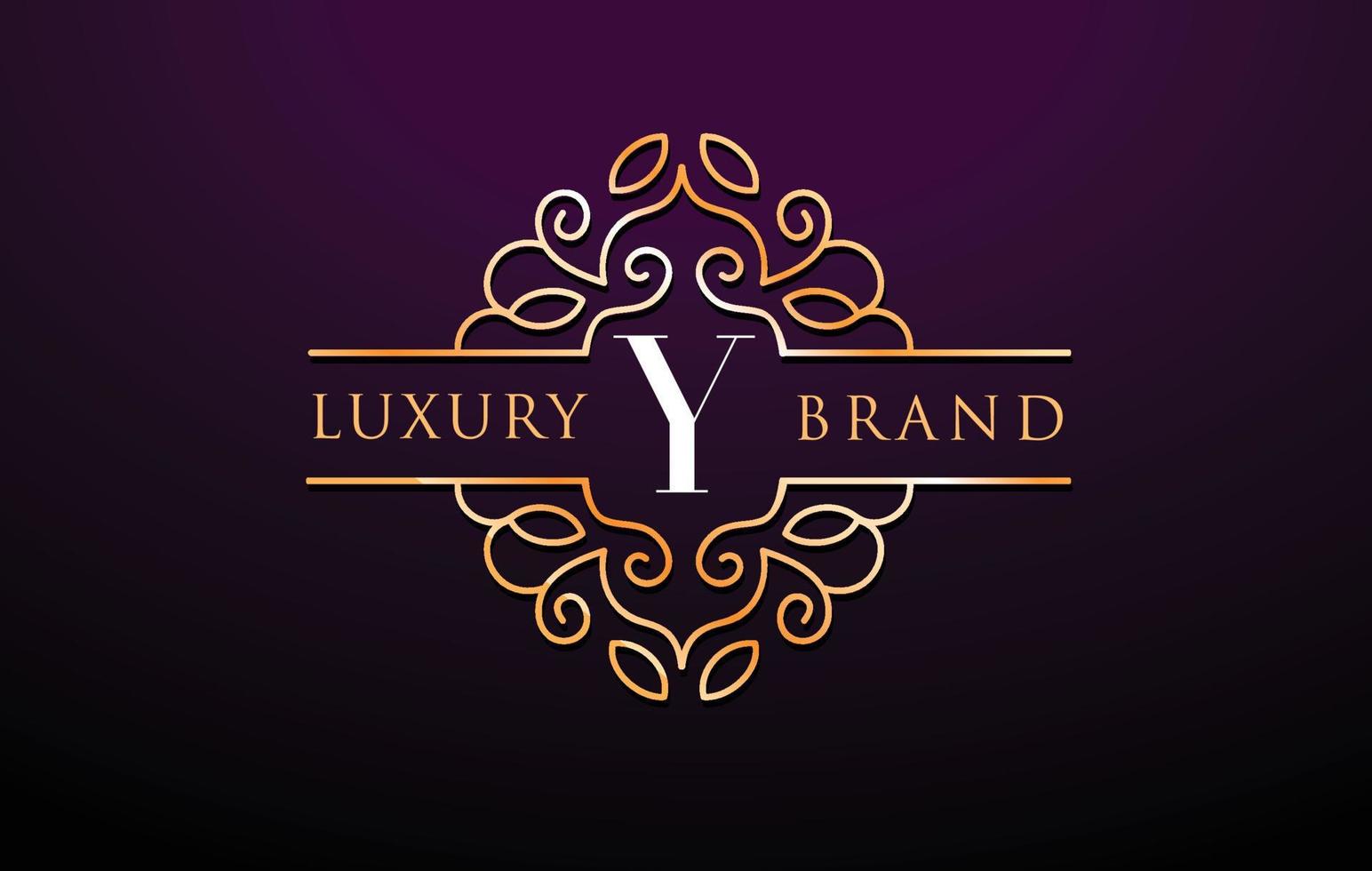 y brief logo luxus.royal monogramm design vektor