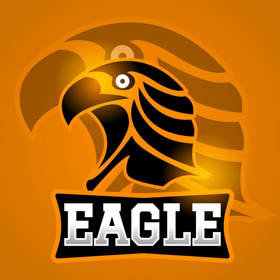 eagle sport gaming logotyp vektor märken emblem. vektor illustration