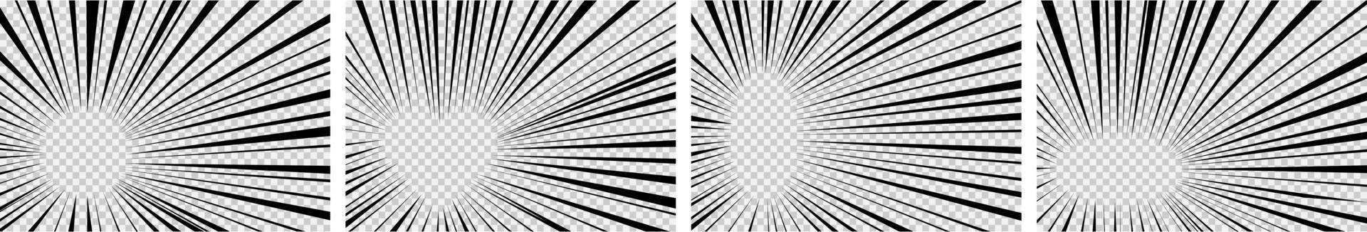 comicbook hastighet linje transparent bakgrund. zoom hyperrymd teleportation ritning. superhjältehastighetseffekt vektor