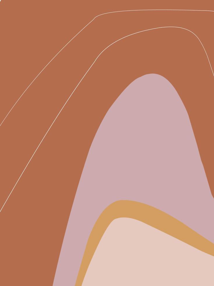 stylische Vorlagen mit organischen abstrakten Formen und Linien in Nude-Farben. Pastellhintergrund im minimalistischen Stil. zeitgenössische Vektorillustration. neutraler Hintergrund im minimalistischen Stil vektor