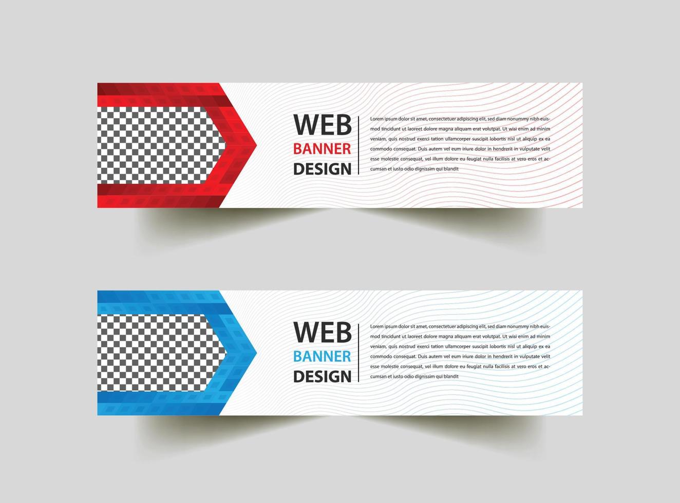einfache und kreative Webbanner-Designvorlage vektor